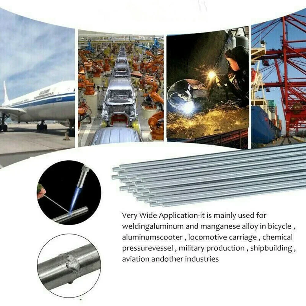 Aluminum Welding Rod 20pcs 33cm Length Low Temperature Brazing Aluminum Tin Solder Wire Soldering Rod