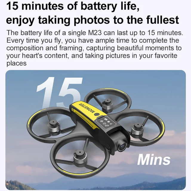 M23 Mini RC Drone 8K HD Camera Screen Control Remote Control WiFi Hold For Selfie And Aerial Shots RC Helicopter For Gifts Toys 3