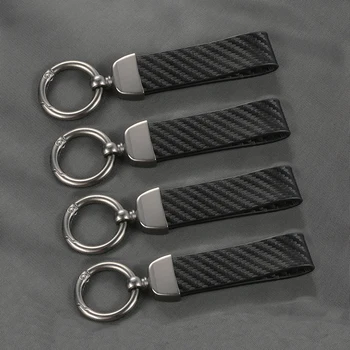 Portachiavi auto Portachiavi in fibra di carbonio per Seat Ibiza Toyota Ford RangerBmw Tesla Skoda VW Honda Hyundai Peugeot Accessori auto