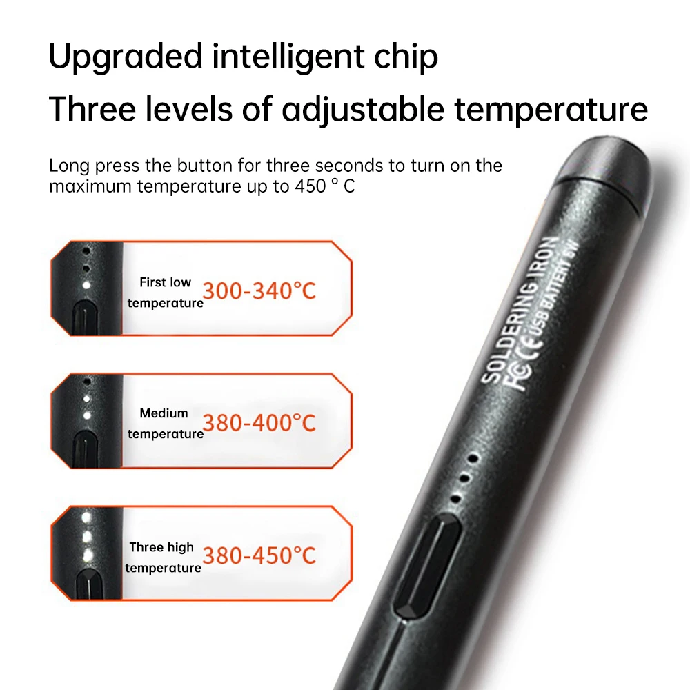 USB Soldering Iron 5V 8W Wireless Electric Soldering Iron Set 300-450℃ Temperature Adjustable Battery Solder Welding Tools Kit soldering iron,electric soldering iron,soldering iron kit,soldering iron set