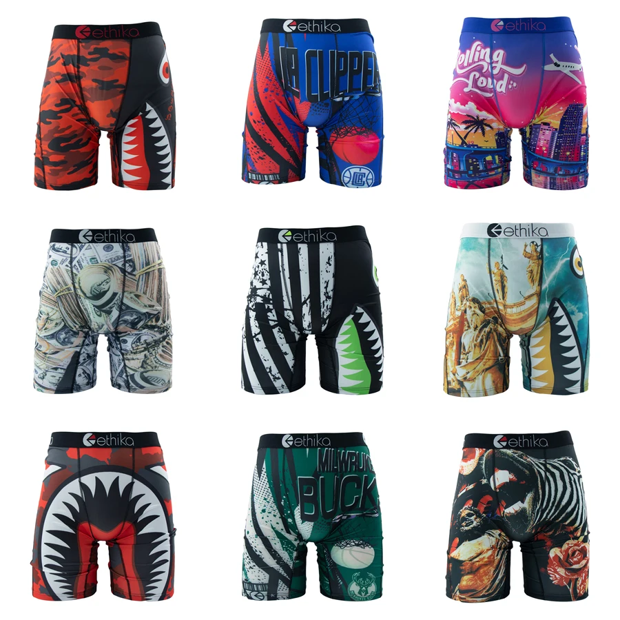 1Pcs Sexy Men Underwear Boxers Breathable Man Swimming Underpants Plus Size S-3XL Mens Panties Trunks Men's Boxer Briefs
