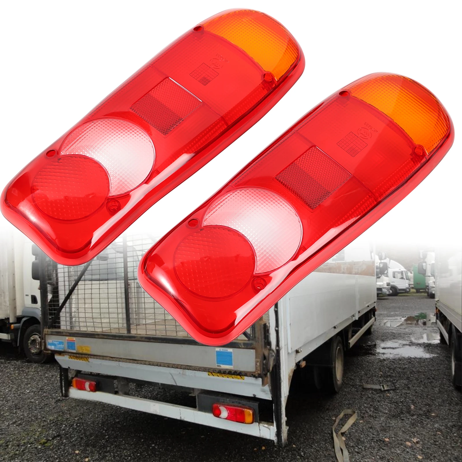 2Pcs 트럭 테일 라이트 커버 하우징 트레일러 LF45 LF55 Cabstar Renault Master Volvo Opel Vauxhall Peugoet Citroen Fiat Ducato