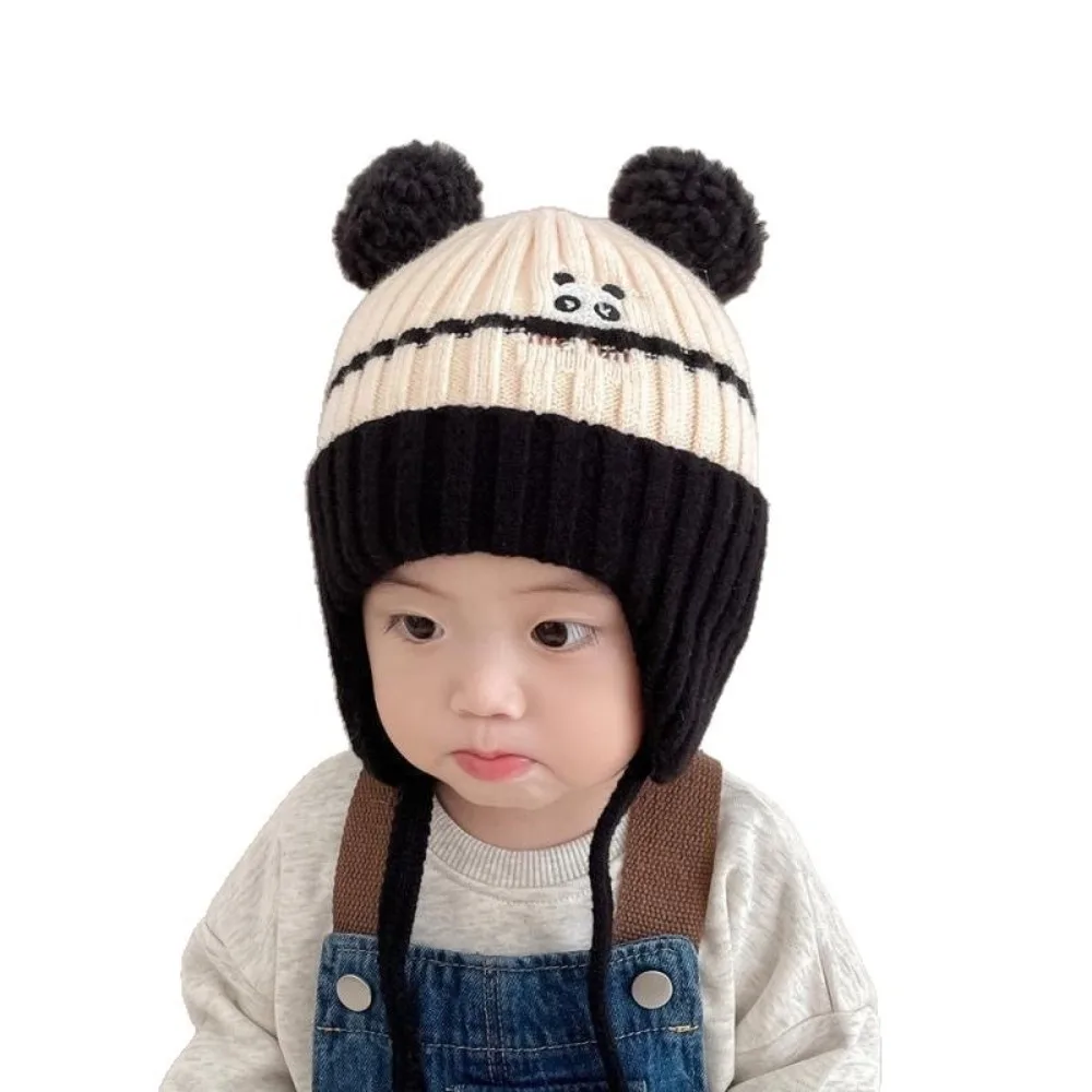 New Knitted Pullover Cap Warm Windproof Beanie Hat Coldproof Ear Protection Hat Autumn and Winter