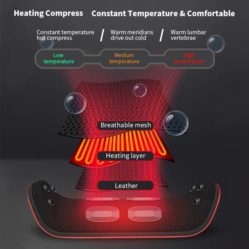 Vibration Waist Massager with Heating for Lumbar Comfort