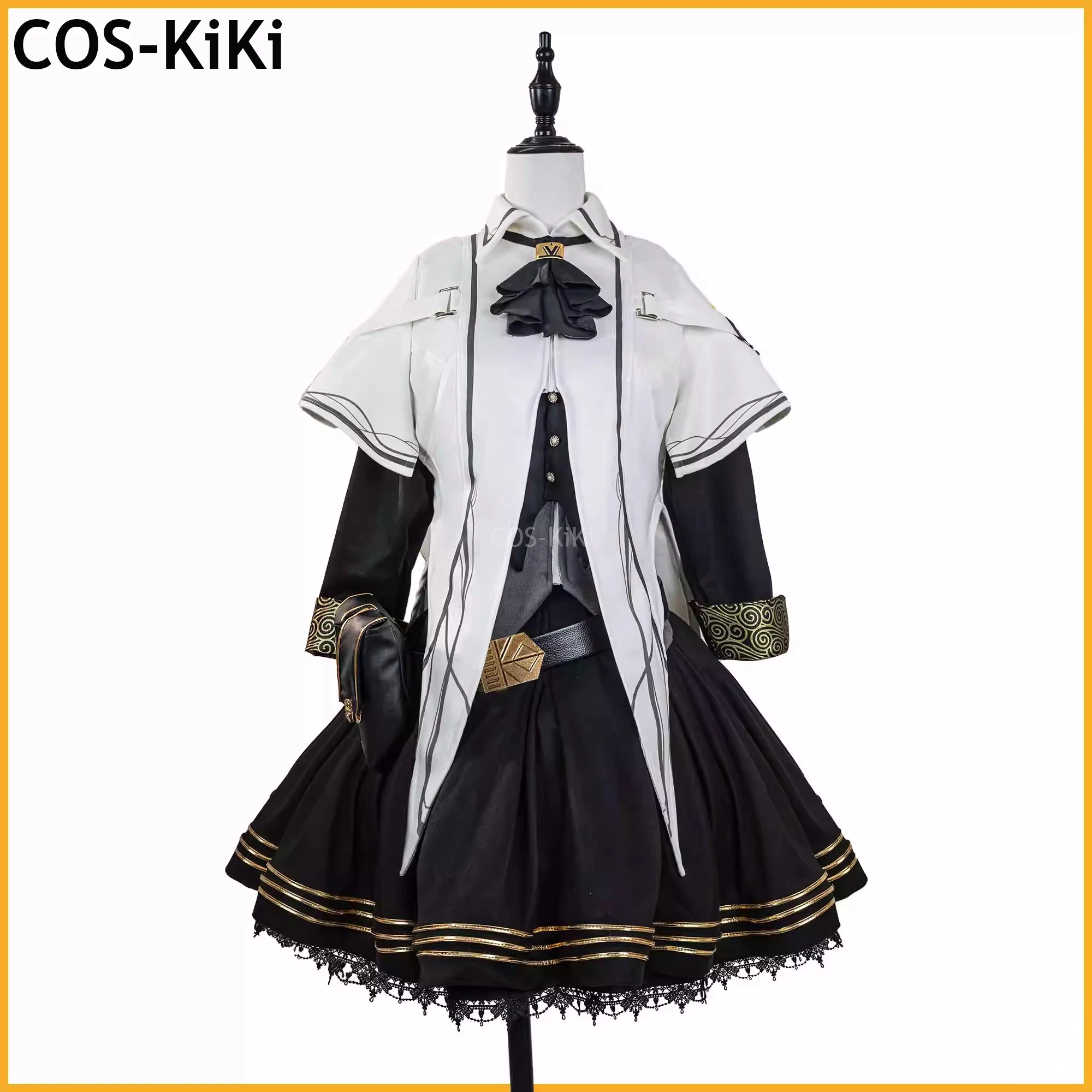 Cos-Kiki Arknights Virtuosa Arturia Giallo Tuta Da Gioco Nifty Bella Uniforme Costume Cosplay Festa Di Halloween Gioco Di Ruolo Vestito Da Donna
