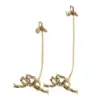 Tea Cup and Plate Display Stand Brass Holder Decorative with Gold Color Espresso Cup Holder Bowknot Design for Living Room 1