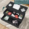 LED Lift Top Coffee Table with Storage Modern Coffee Tables for Living Room Rectangle High Gloss Center Table with 2 Drawers 6