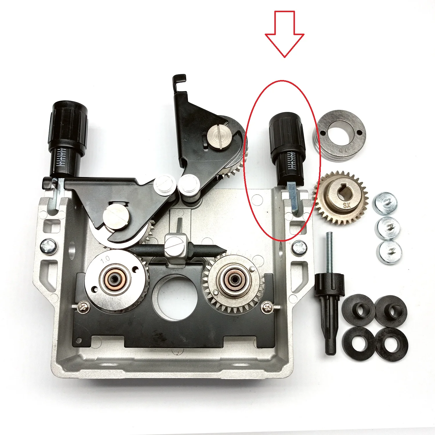 20mm Long Handle For Mig Aluminium Steel Flux Cored Wire Feed Feeder Motor Frame Assembly Welder Machine Part Accessory