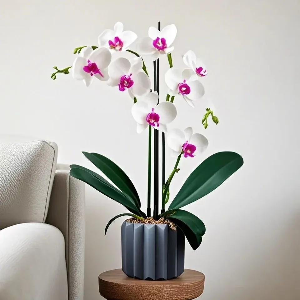 10311 Orchid Bricks Bouquet - MOC Potted Flower Building Set Artificial Plants DIY Model for Adults Teens Home Decor father Gift