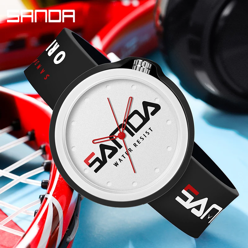 

SANDA New Simple Style Women Watch Fashion Japanese Movement Quartz Wristwatch Women Waterproof Silicone Clock Relogio Feminino