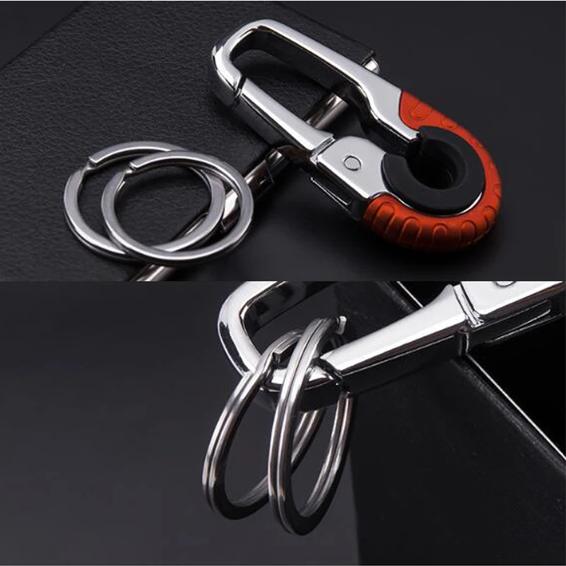 Car key chain hook stainless steel buckle double ring car key ring auto  accessories suitable for BMW key chain accessories - AliExpress