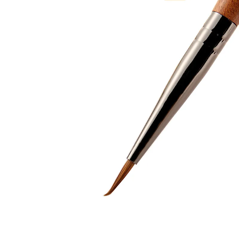 1Pc Sandalwood Handle Kolinsky Hair  Nail Acrylic Brush UV Gel Carving Pen Brush Liquid Powder DIY Nail Drawing Nail Art Bruses 2