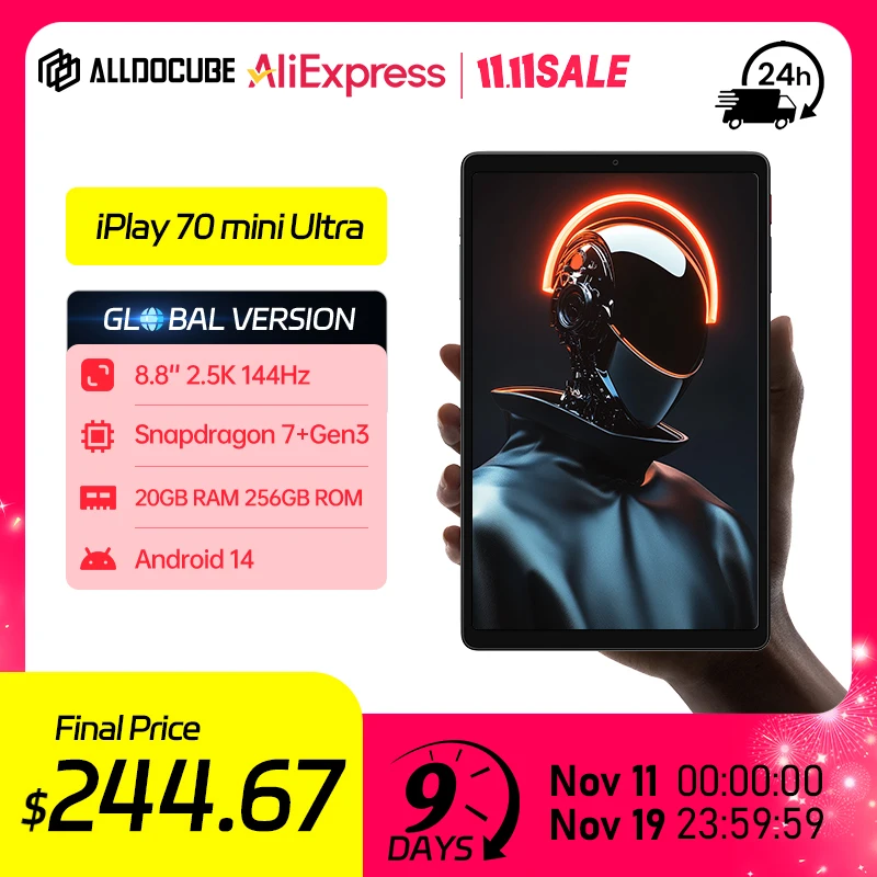 ALLDOCUBE iPlay 70 mini Ultra タブレット 8.8 インチ Snapdragon 7+