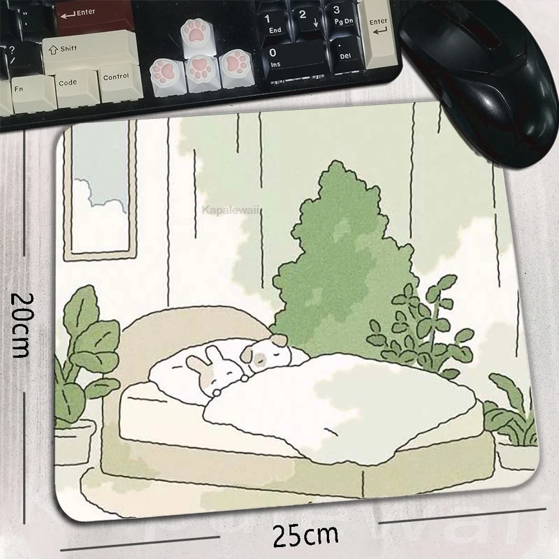 

Kawaii Mouse Pad Anti-slip Pc Accessories Gaming Laptops Mousepad Rubber Gamer Deskmat Desk Protector Cute Soft Keyboard Mat