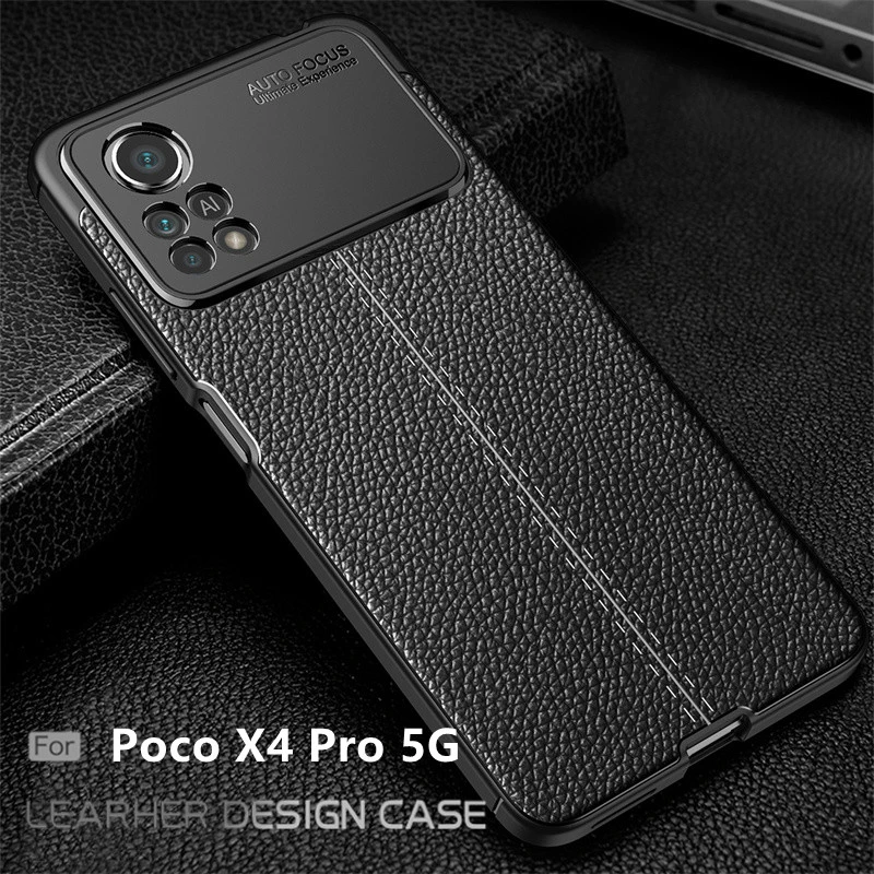 Para Xiaomi Poco X4 Pro 5G Funda para Poco X4 Pro Capas Parachoques a prueba de golpes Cuero de TPU para Fundas Poco X3 X4 Pro|Fundas antigolpes teléfono| - AliExpress