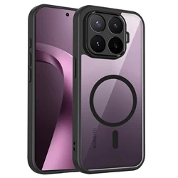Transparent Magnetic Shockproof Phone Case with Acrylic Back Cover for Xiaomi 15T Pro (1)