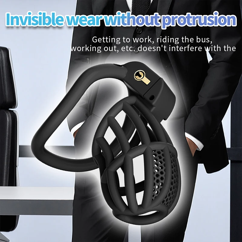 Male Chastity Cage Erotic Urethral Lock Sex Toys Device Penis Ring Male with 3 Size SM Products Cage Chastete Penis Sleeve Sissy