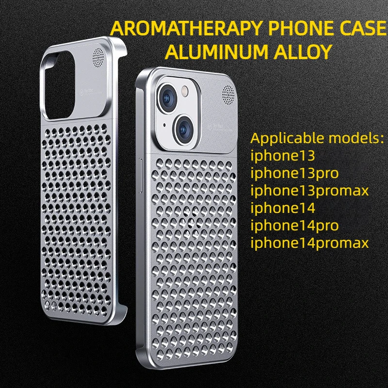 

Aluminum Alloy Iphone 14 Pro Max Case Case For Iphone 13 Pro Iphone Case Hollow Heat Dissipation Anti-fall Suitable For Apple