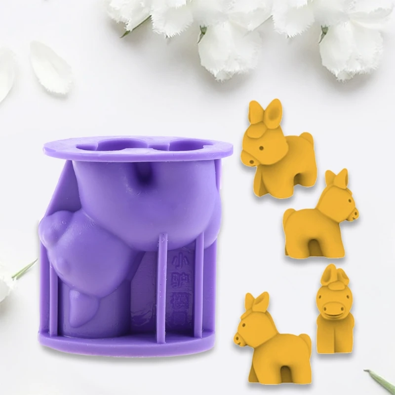 Little Donkey Epoxy Resin Mold Home Decoration Ornaments Silicone Mould DIY Crafts Plaster Casting Mold Dropship