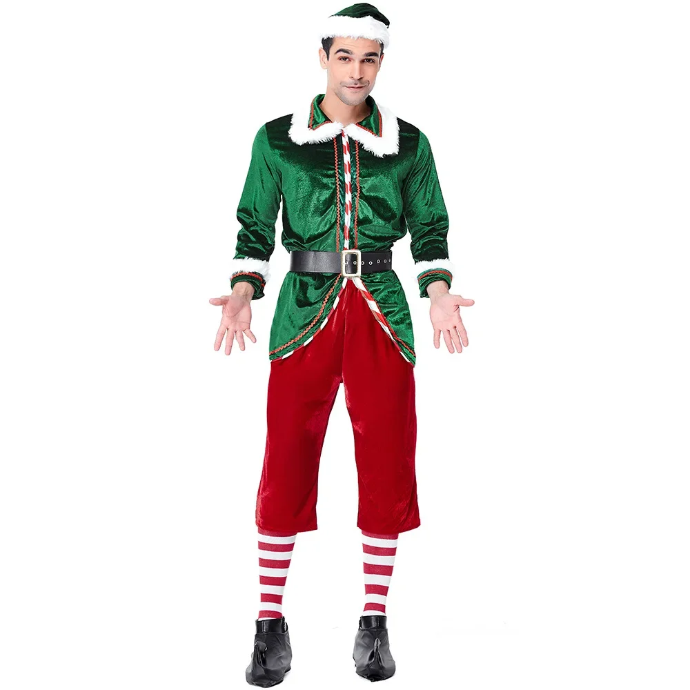 

Christmas Santa Claus Adult Male Party Performance Elf Clothing