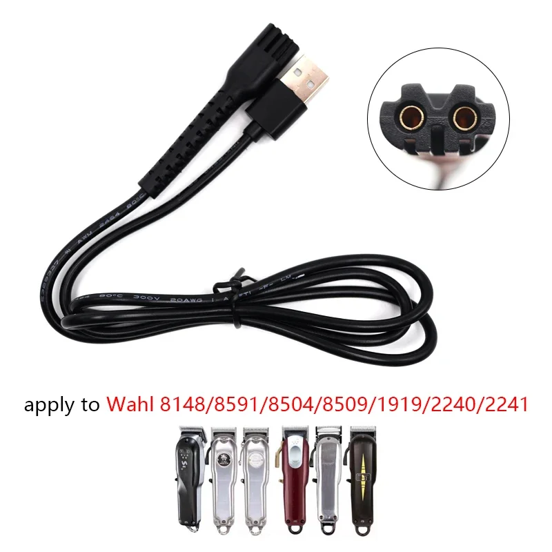 USB Charging Cable 1M Power Cord Wahl 8148/8591/8504/8509/1919/2240/2241 Hair Clipper Accessories
