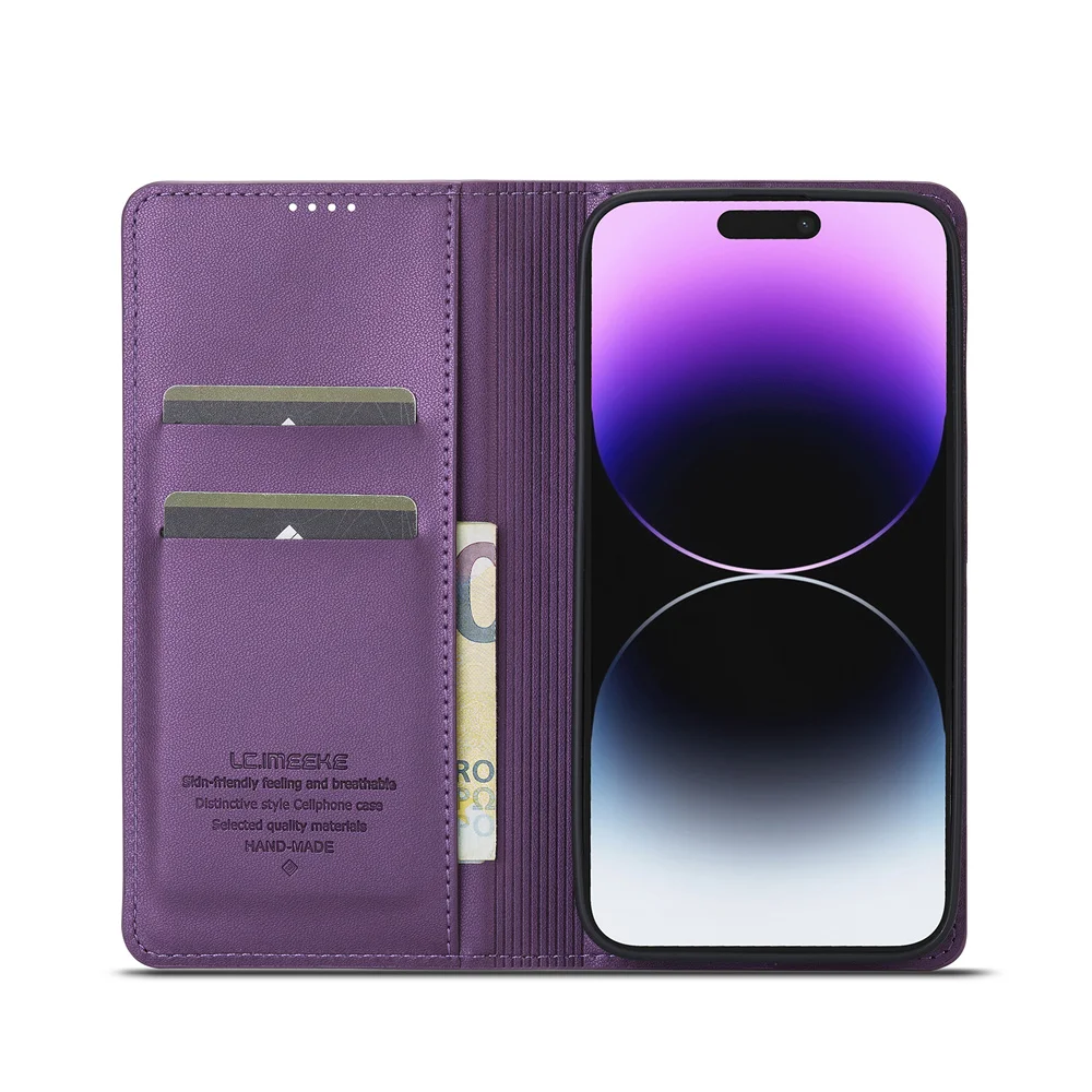 Luxury Leather Wallet Flip Case - Premium Phone Cover