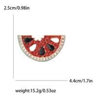 Luxury Rhinestones Pomegranate Brooches for Women Unisex Watermelon Fruit Pins Banquets Party Backpacks Gift Jewelry Accessories 6