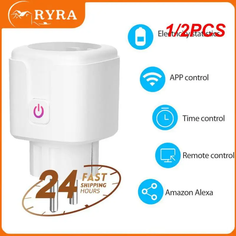 

1/2PCS Smart WiFi Plug Adaptor 16A Remote Voice Control Power Monitor Socket Outlet Timing Function work with Alexa Home
