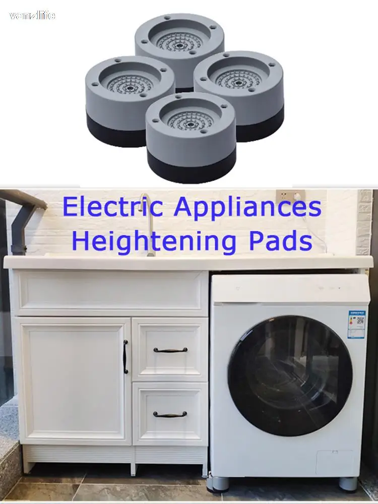 Washing machine Heightening mats anti-skid anti-shock automatic universal holder higher damping pads refrigerator base 4pcs/lot 4pcs set anti vibration pad refrigerator washing machine non slip shock mat multifunction eva shock absorbing furniture leg pads