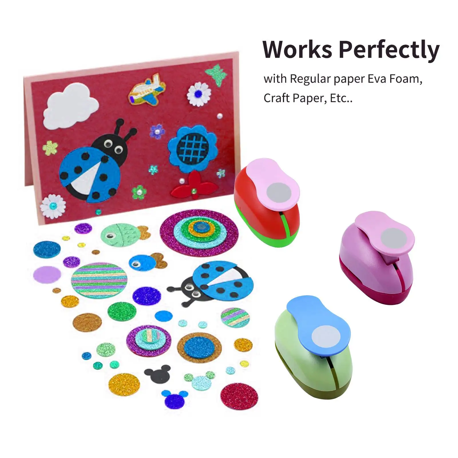9/16/25/38/50/75mm Circle Paper Punch DIY Embossing Scrapbooking Machine Hole Punch Rounder Cutter