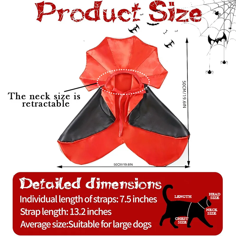Vampire Pet Cloak Costume 6