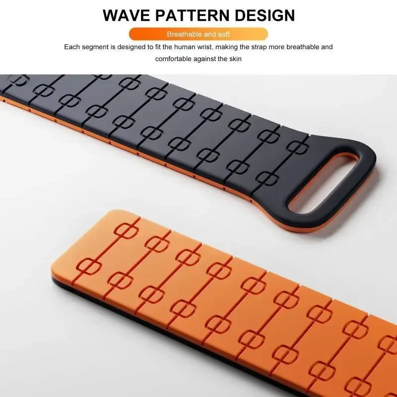 Silicone Magnetic Loop Strap - 22mm Sport Wristband Bracelet