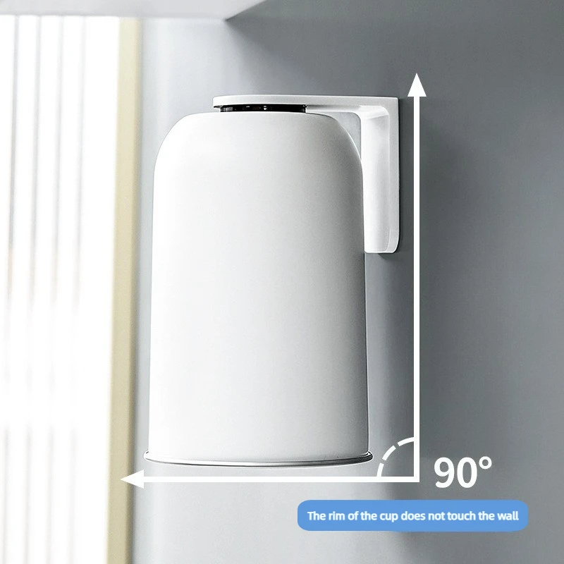 Grande capacità: bicchiere magnetico per collutorio per bagno, in acciaio inossidabile, facile da installare grazie al supporto a parete (non sono necessari attrezzi)._voghion.com