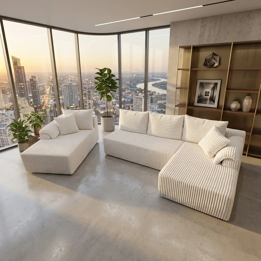 Freely Combinable U-Shaped Modular Sofa, Customizable Splicing Sectional Couch, Multiple Layout Options, High Resilience Cloud Soft Lounge Sofa, Perfect for Living Room, Game Room, Media Room, Small Apartment