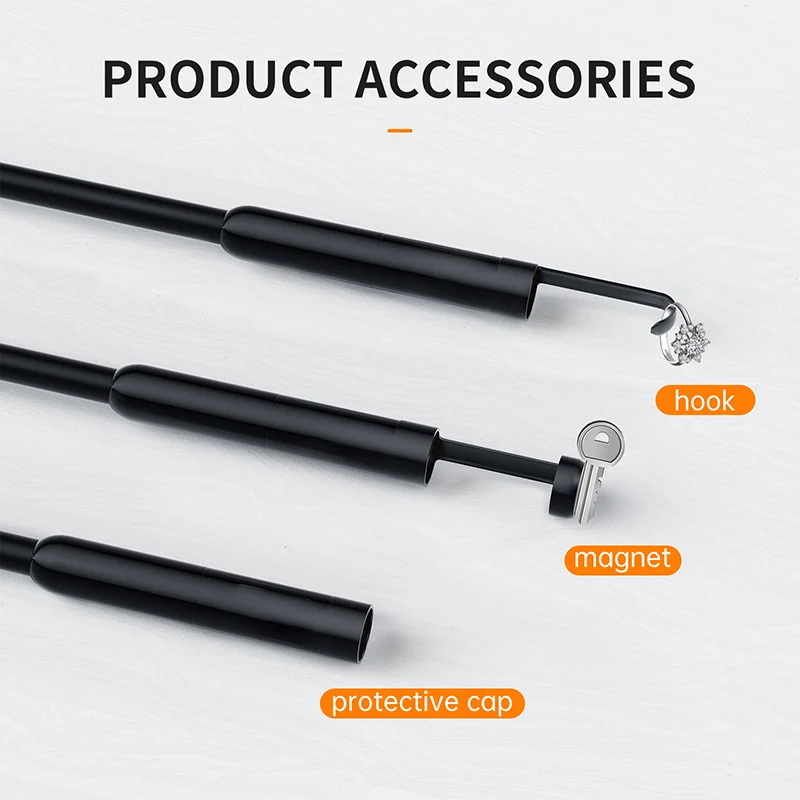 Wireless Endoscope 1080P HD WiFi Inspection Borescope IP67 Waterproof Endoscope Camera with LED Light for Android IOS Smartphone 5