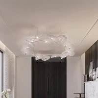 Stair Chandelier High Ceiling Pendant Lights Living Room Chandelier Pendant Lamp for Dining Table Hall Chandelier Glass 5