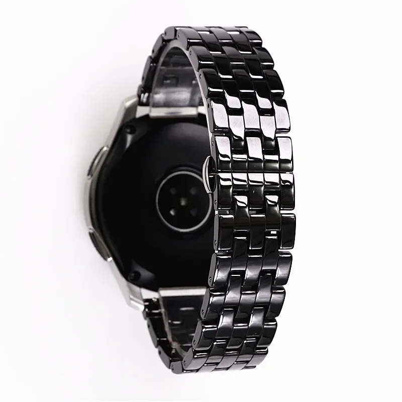 20mm Ceramic Strap For Huawei Watch GT 3 Pro 43mm,White / Black Ceramic Watchband For Huawei Watch GT3 GT 2 42mm Watch Wristband