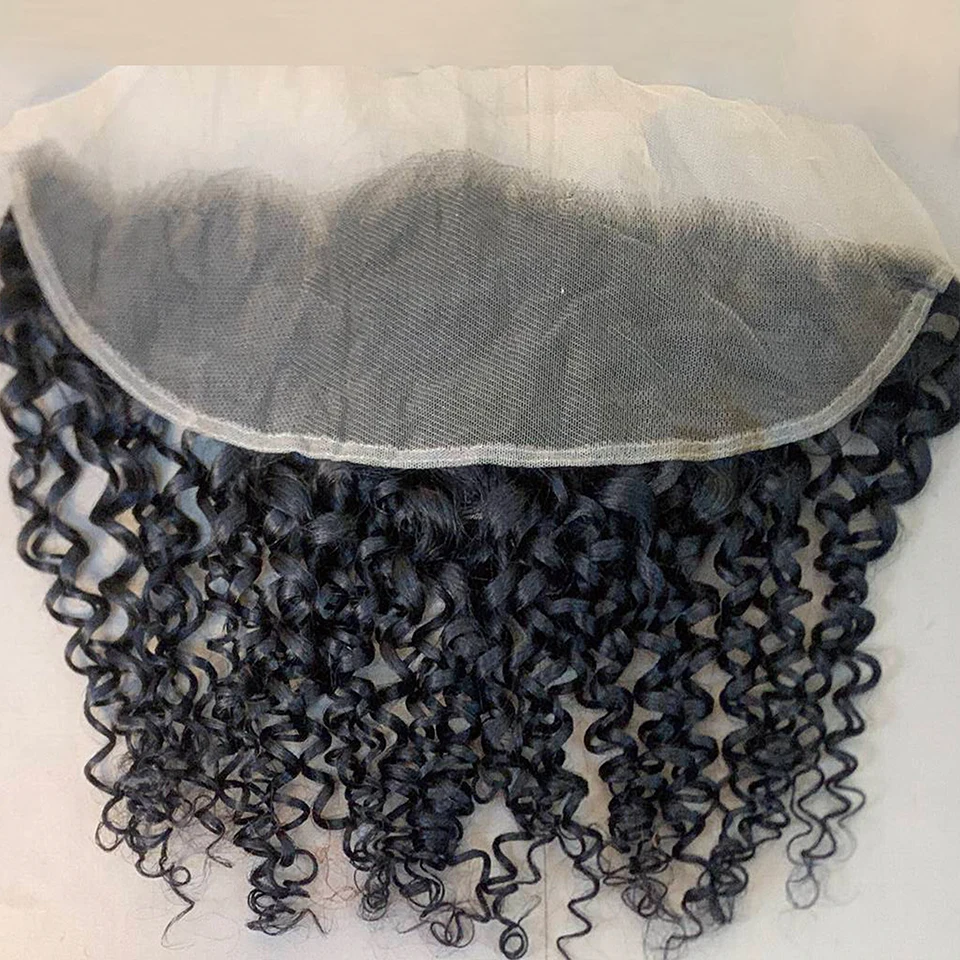 12-20 Zoll Pixie Curly Echthaar Lace Frontal Closure 4X4 Transparenter Lace Closure Vorgezupft Pixie Curly 13x4 Lace Frontal – Detail 15