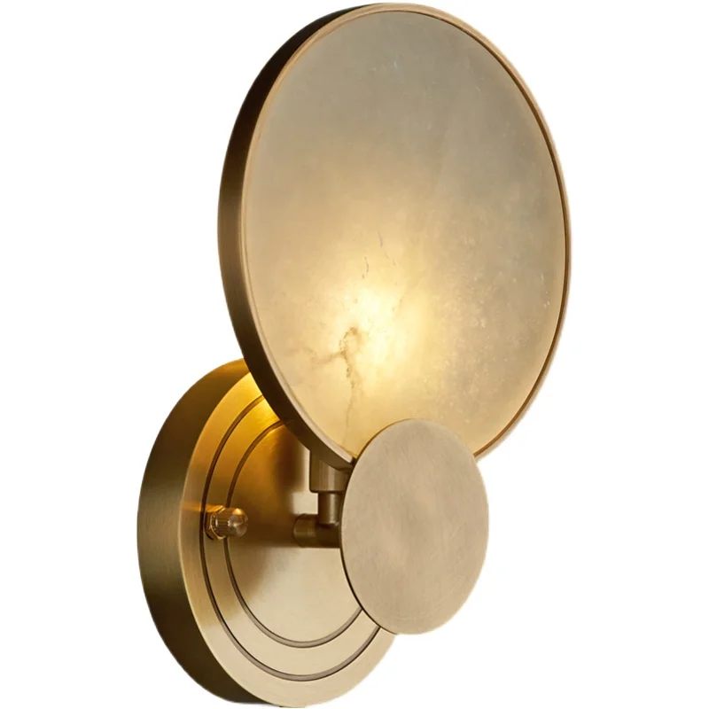 

Round Marble Wall Lights Foyer Bedside Lamp Aisle Corridor Bathroom Classical Wall Sconce Dropshipping E14 Bulb 110-240V