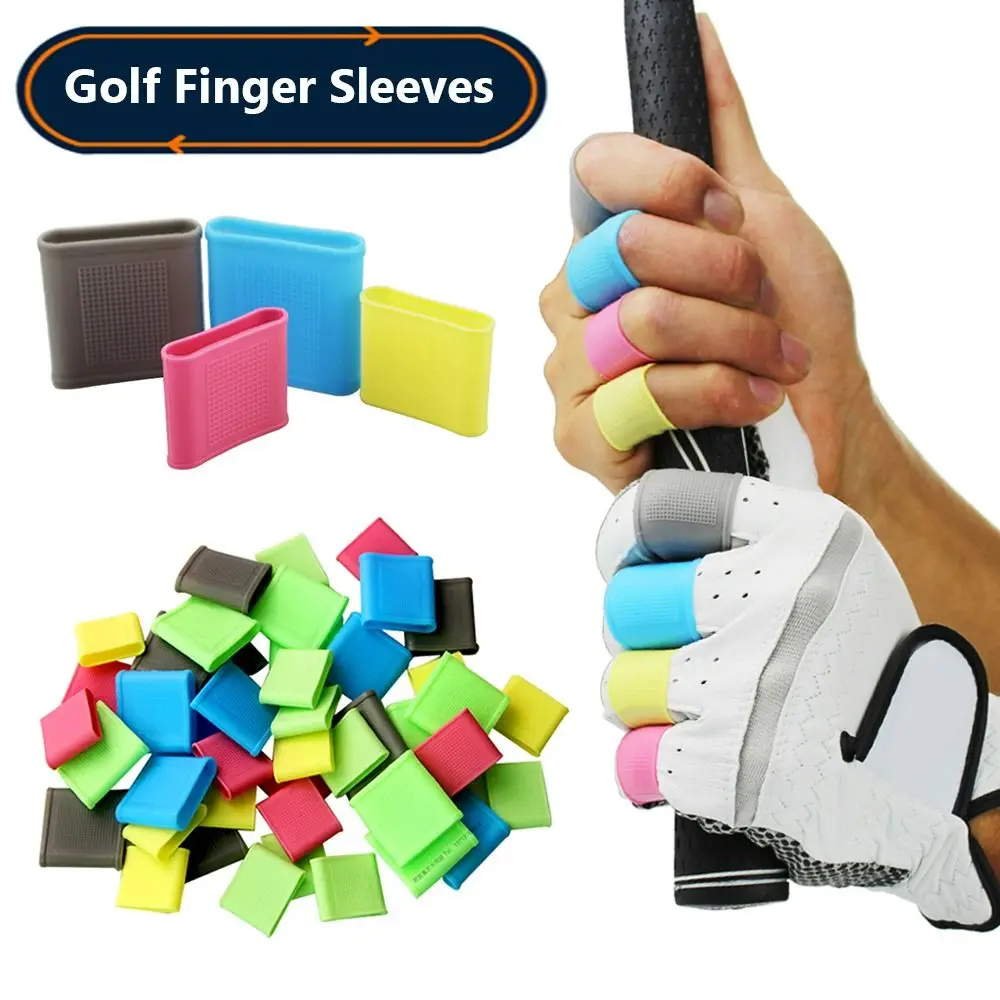 

8PCS Non-Slip Basketball Tennis Baseball Sports Finger Band Hand Protector Support Golf Finger Sleeves Silicone
