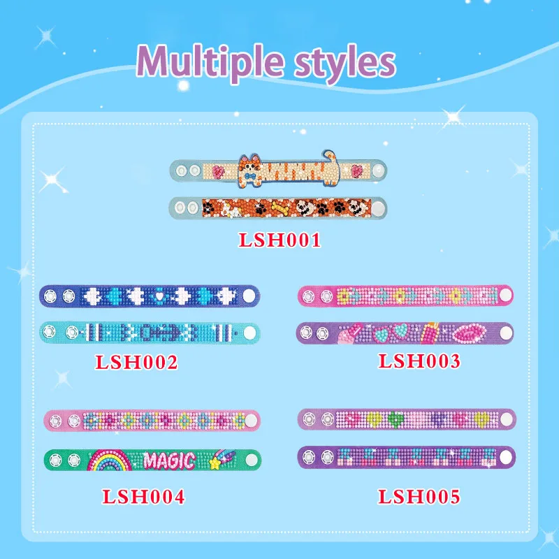 EVA Diamond Painting Bracelet Handmade DIY Material Bag 5D Gems Paint By Number Cartoon Wrist Strap Children Adult Beginner diamond painting,diamond art painting kit,diamond painting set