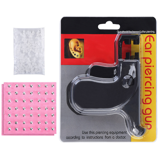 Body Piercing Gun Kit with Ear 98 Stud Tools Ear Nose Navel Belly Nose Lip Piercing Tool Disposable Sterile Gun Jewelry