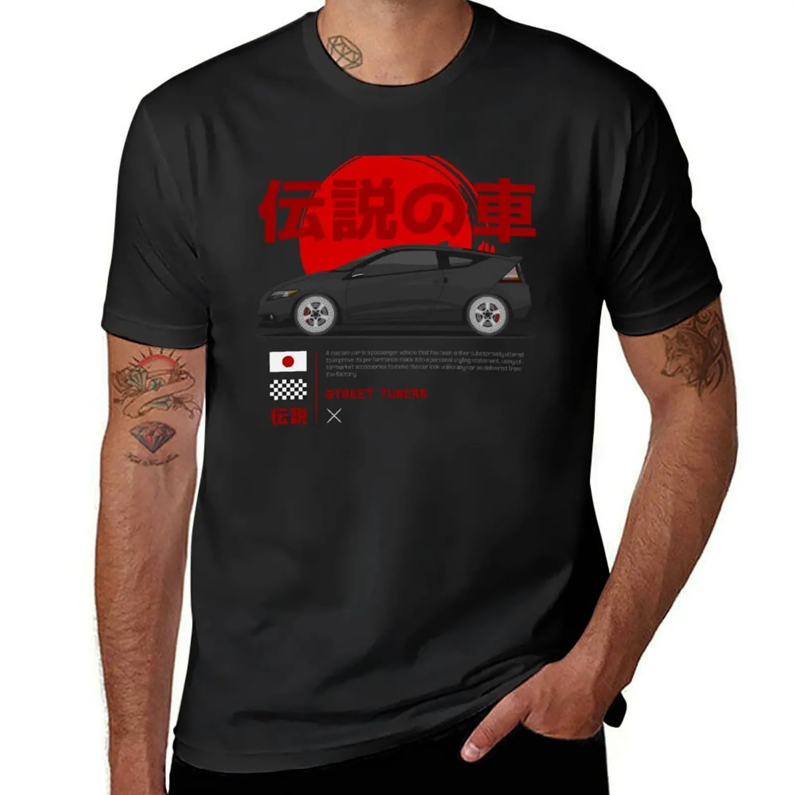 Tuner Black CRZ JDM T-Shirt plus size tops sports fans boys animal print plus sizes mens big and tall t shirts