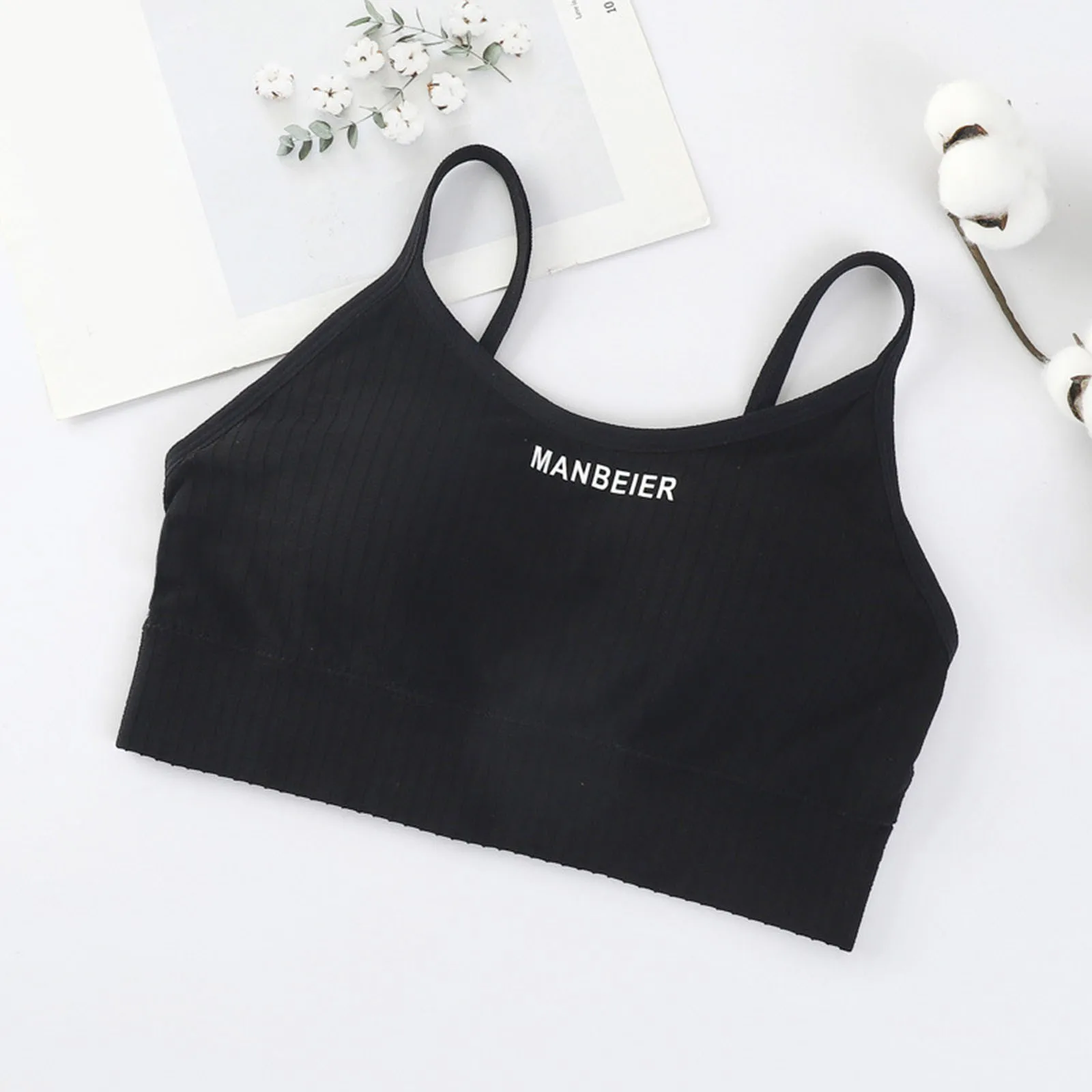 

New Sports Bra For Women Gym Sexy Crop Top Bra Women Cotton Underwear High Elastic Gathering Bralette Comfort Tube Tops For Girl
