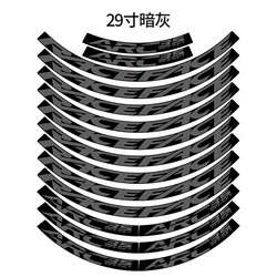 RaceFace ARC35 MTB Rim Decal Set - Bike Wheel Stickers and Bicycle Accessories (29er dark gray)