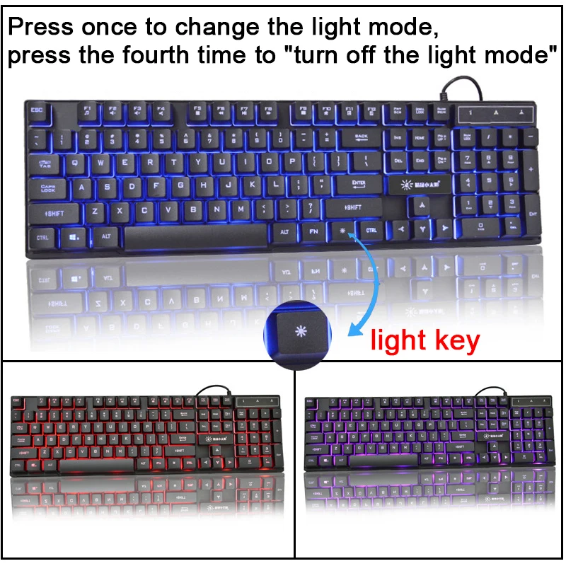 keyboard for multiple computers Russian Keyboard Wired Gaming Keyboard USB 104 Keys RGB Backlit LED Switchable Waterproof PC Gamer Keyboard For Computer Laptop best keyboard for home office Keyboards