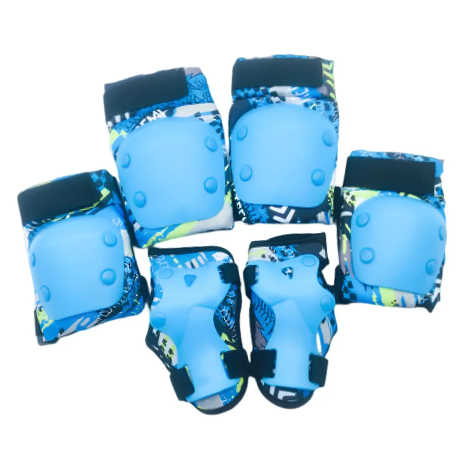 6Pcs/Set Protective Gear Set Wrist Elbow Knee Pads Skate Protection Guard Pads for Teenagers