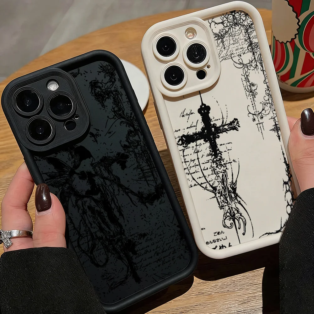 Luxurious Dark Gothic Cross Mark Phone Case Cover
