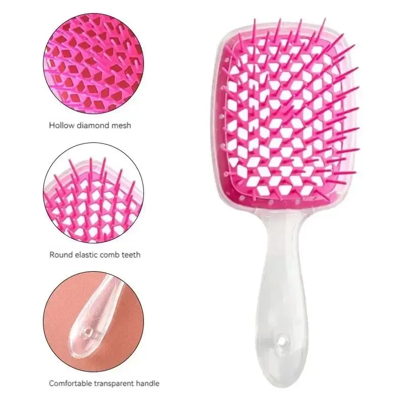 Head Massage Hollow Comb Honeycomb Comb Wet And Dry Fluffy Styling Rib Comb Anti-Hair Loss Scalp Massage Air Cushion Comb 6