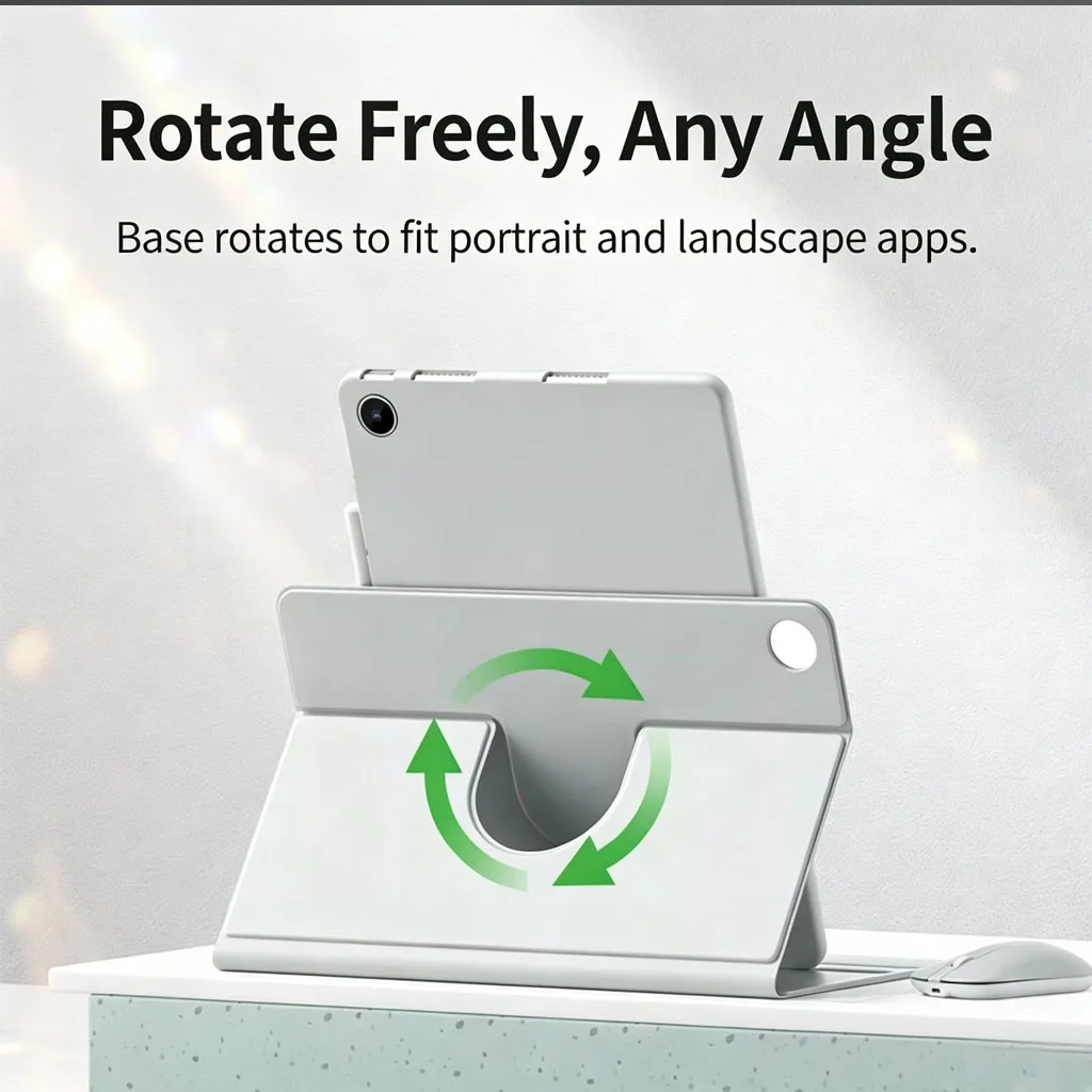 Universal 360° Rotating Tablet Cover with Versatile Viewing Angles